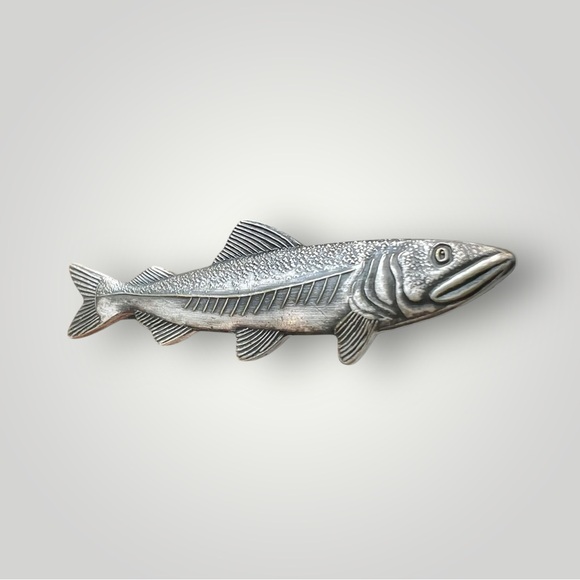 Fish Tie Clip/Bar Imported From Japan Amazing Craftsmanship Christmas Gift New - Picture 3 of 14